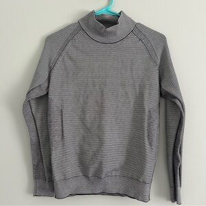 Peter Millar Preppy Turtleneck Layering Piece Striped Navy